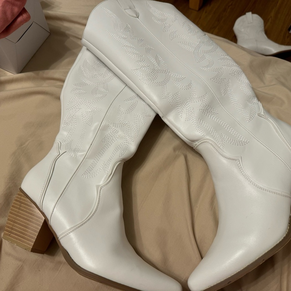 Tall White Cowgirl Boots